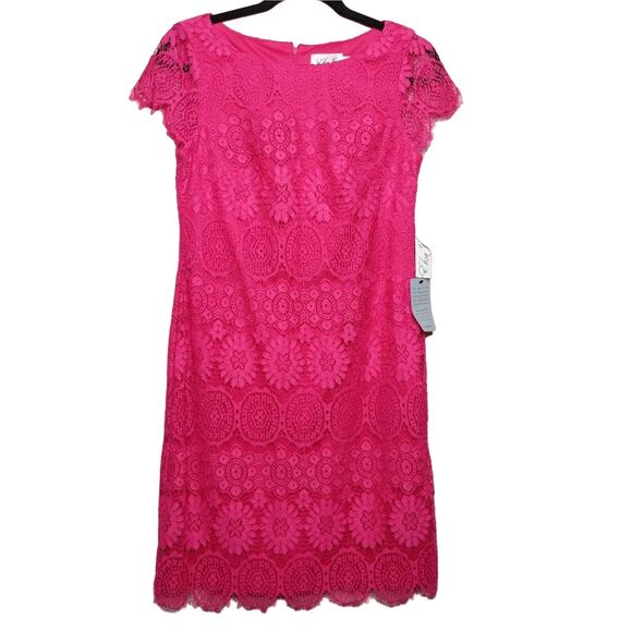 Eliza J Scalloped Lace Dress - Size 4 - NWT - Picture 1 of 13